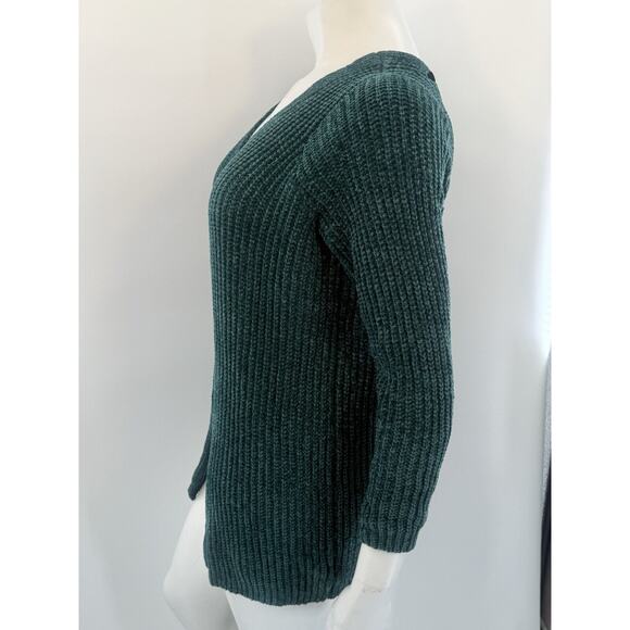 COPY - NWT Torrid Green Cardigan Size 1 Black Tie Down Back Of Sweater Warm Sof… - Picture 6 of 7
